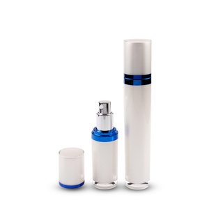 Factory Price 15ml 30ml 50ml 100g Acrylic Lotion Luxury White Serum Plastic Silver Pump Airless Pump Bottle