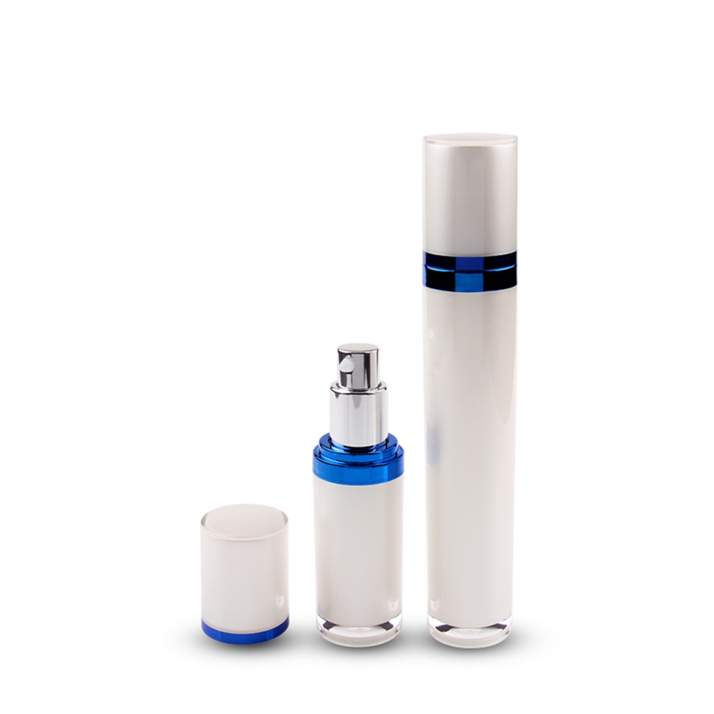Factory Price 15ml 30ml 50ml 100g Acrylic Lotion Luxury White Serum Plastic Silver Airless Pump Bottle