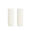 White Empty Round Blusher Stick Refillable ABS Plastic Lip Balm Tube Container Twist Up Deodorant Stick Tubes 15gram