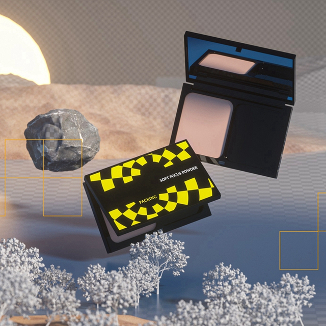 High Quality Wholesale Eco-friendly New Product Aesthetic Dual Custom Eyeshadow Palette Case