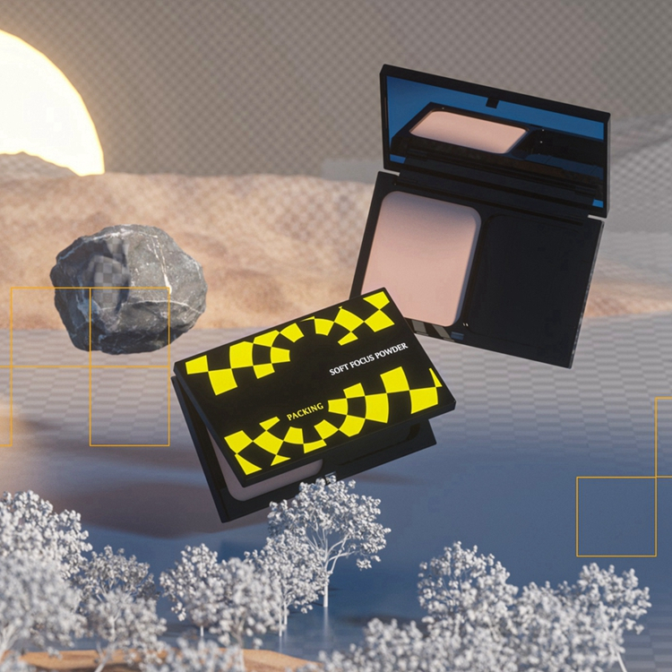 High Quality Wholesale Eco-friendly New Product Aesthetic Dual Custom Eyeshadow Palette Case