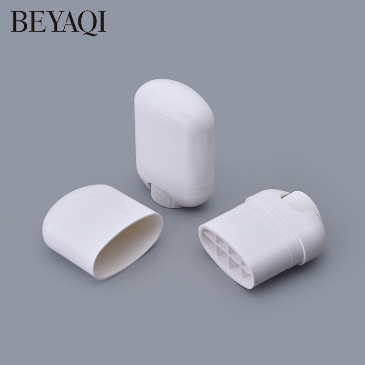 Empty 15g ABS Black White Plastic Flat Oval Deodorant Solid Perfume Stick Roll On Bottle Gel Deodorant Bottle Tube