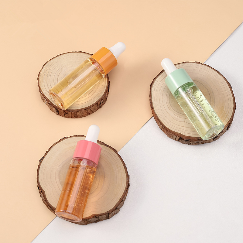 Refillable Liquid Cosmetic Packaging 20ml Multipurpose Frosted Matter Fragrance Essential Oil Skin Care Essence Lid Colorful Mini Empty Clear Dropper Glass Bottle