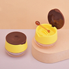 6g Unique Honey Shape Cute Design Small Lip Balm Lip Mask Scrub Container Jar With Applicator Cosmetic Plastic Jar