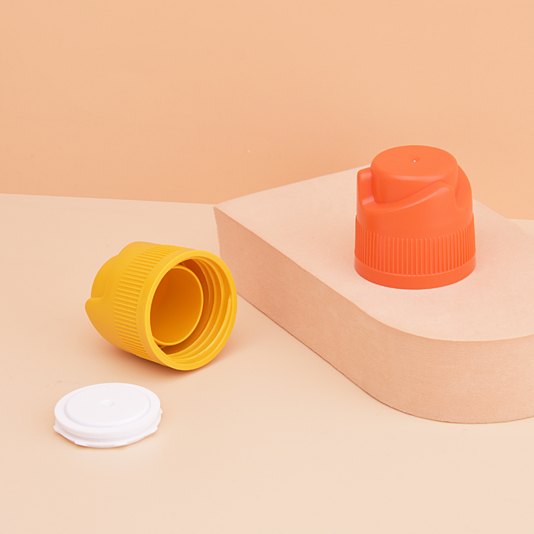 Plastic PP Non-Spill Round Manual Seal Solid Beverage Separate-Type Cover Instant Powder Fruit Powder Beverage Bottle Cap