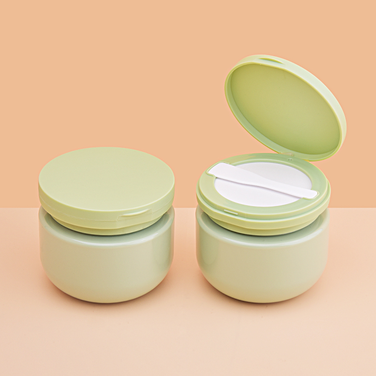 Luxury Cosmetics Skin Care 250g Makeup Remover Jar Plastic Bottle Bowl Shape Container for Cream Body Butter With Plastic Spoon