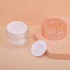 Cosmetic Packaging 50g High Grade Plastic Round Shape Cosmetics Eye Facial Skincare Cream Empty Acrylic Jar With Spatula