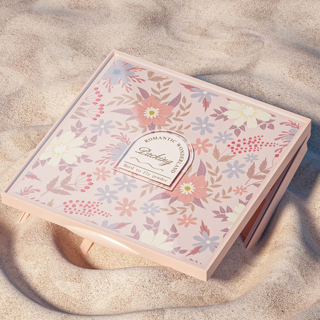 Cosmetic Packaging Exquisite 2g*9 ABS Container Rectangle Eyebrow Powder Eyeshadow Compact Case With Mirror