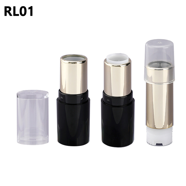 New Design Luxury Lip Balm Lipstick Container with Replaceable Inner Tube,Custom Cosmetic Packaging ABS Refillable Lipstick Tube