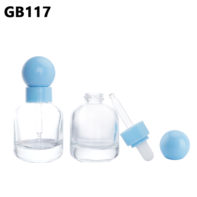 Factory Hot Selling 30ml Empty Clear Serum Container Glass Bottle Dropper Clear Serum Glass Dropper Bottle