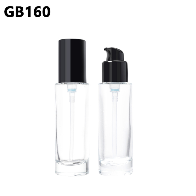 Empty Cosmetic Lotion Serum Glass Custom Foundation Bottles Packaging,travel Friendly Foundation Bottle with Pump