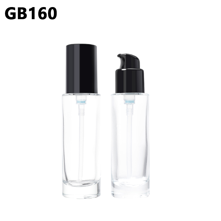 Empty Cosmetic Lotion Serum Glass Custom Foundation Bottles Packaging,travel Friendly Foundation Bottle with Pump