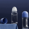 Personal Care PET 50ml Cylindrical Roller Bottle Antiperspirant Plastic Cosmetic Essential Oil Roll on Deodorant Bottle