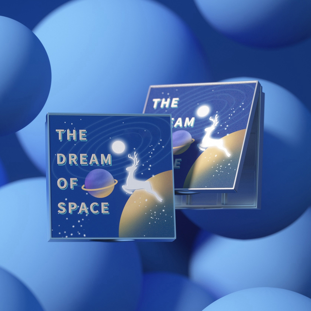 New Luxury Cosmetics Powder Compact Eyeshadow Case Personal Care UV Coating Eye Cream Empty Plastic Eyeshadow Case