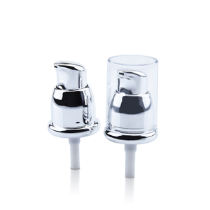 Luxury Silver Color Custom Foundation Dispenser Treatment Airless 18/410 Cosmetic Cream Pump
