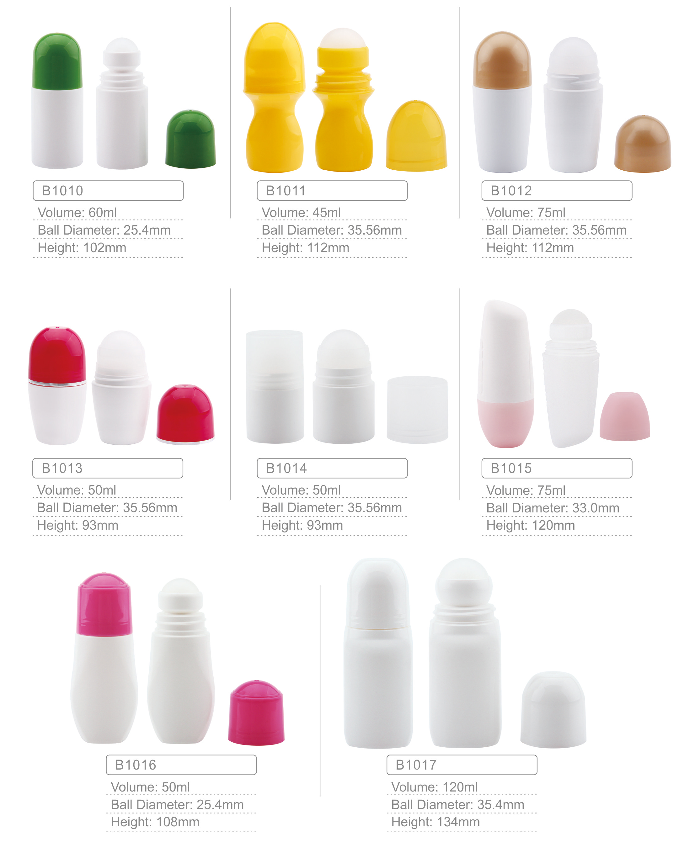 plastic roll on bottle 