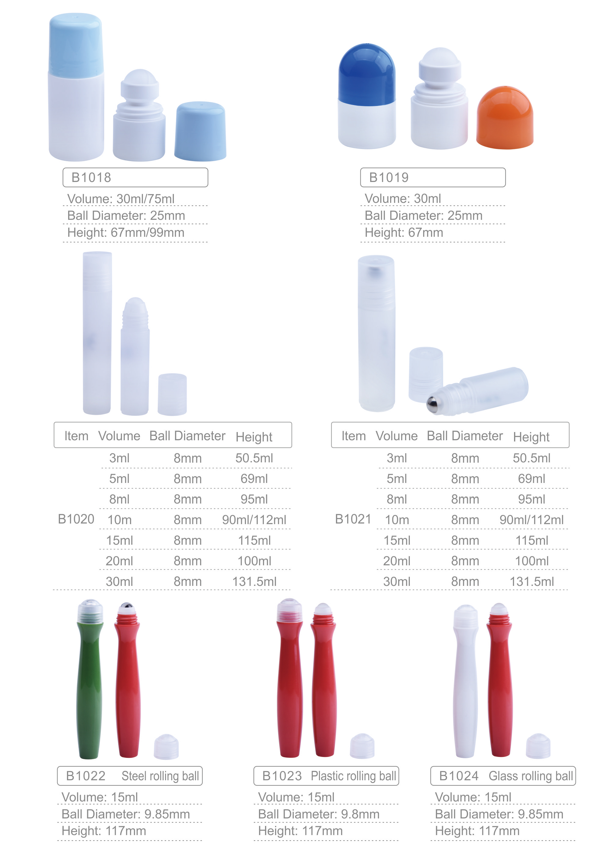 plastic empty roll on bottle