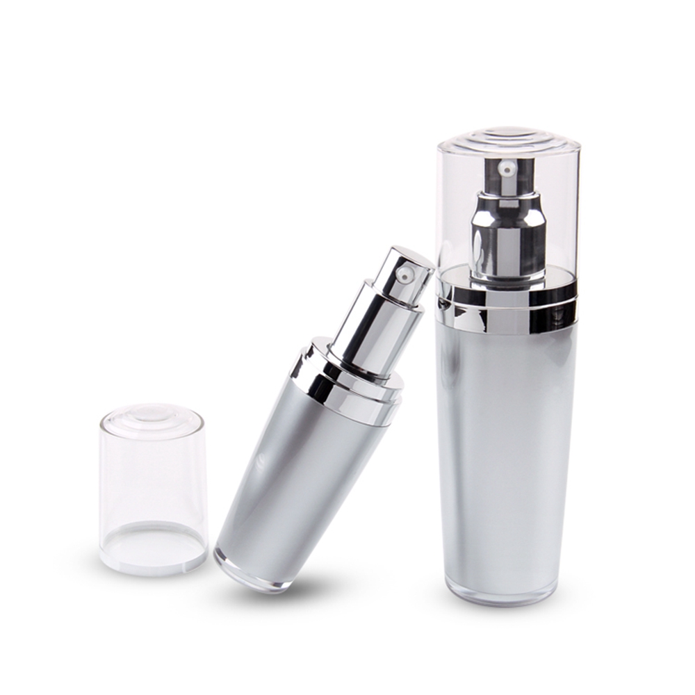Luxury Cosmetic Packaging Acrylic Lotion Pump Bottle And Cream Jar,Round Plastic Acrylic Luxury Cosmetic Cream Lotion Pump Bottle