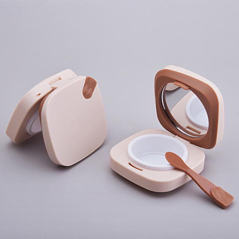 Fashion Empty Cosmetic Square Empty Foundation 12g Air BB CC Cushion Packaging with Spoon