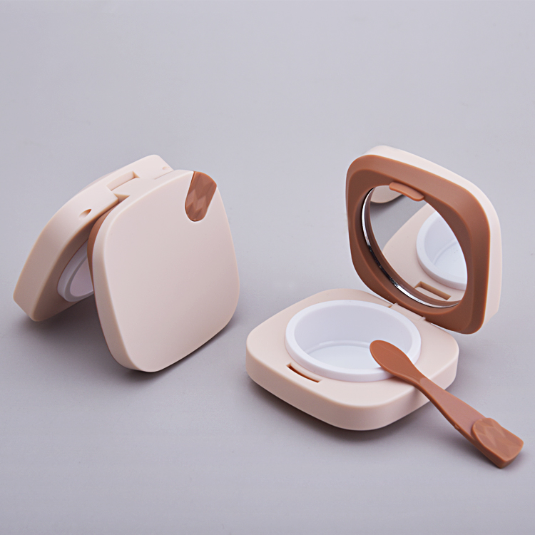 Fashion Empty Cosmetic Square Empty Foundation 12g Air BB CC Cushion Packaging with Spoon