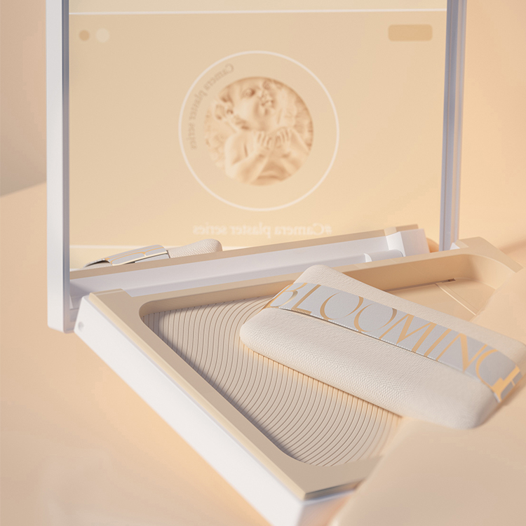 Wholesale Private Label Square Shape Compact Case Custom Logo Cosmetic Packaging Magnetic Eyeshadow Case