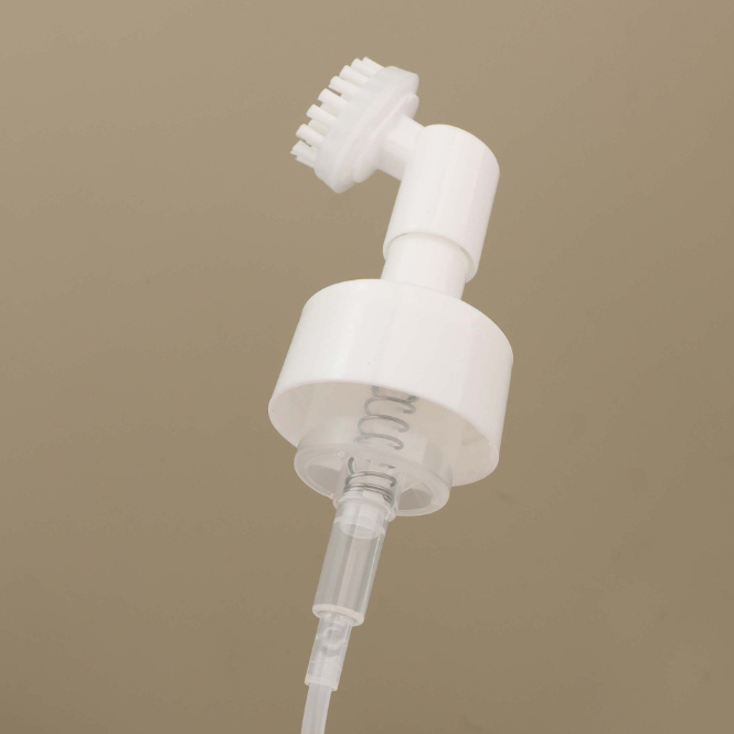 High End Wholesale 42/410 Plastic White Foam Pump with Plastic Brush
