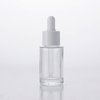 Luxury Round Transparent Empty 10ml 15ml 20ml Cosmetic Container Glass Liquid Dropper Bottle Packaging 