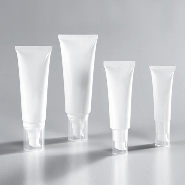 Customized 20ml 30ml 40ml 50ml 100ml Airless Pump Tube Top Quality Luxury Empty Cosmetic Plastic BBcream Tube with Custom Logo