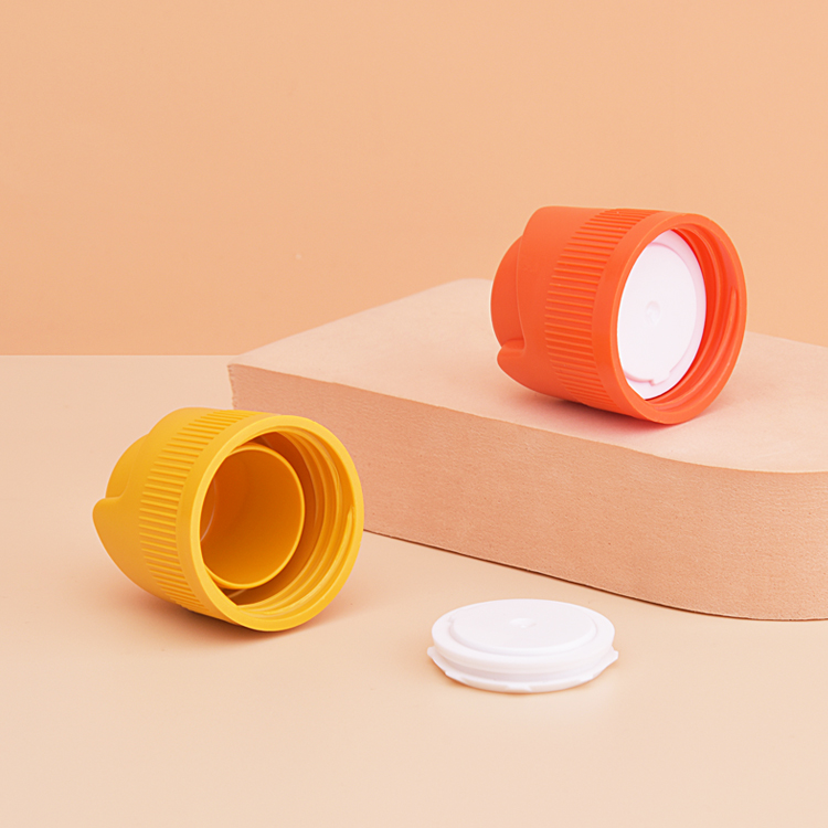 Plastic PP Non-Spill Round Manual Seal Solid Beverage Separate-Type Cover Instant Powder Fruit Powder Beverage Bottle Cap