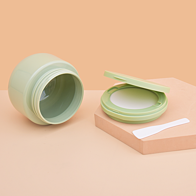 Luxury Cosmetics Skin Care 250g Makeup Remover Jar Plastic Bottle Bowl Shape Container for Cream Body Butter With Plastic Spoon