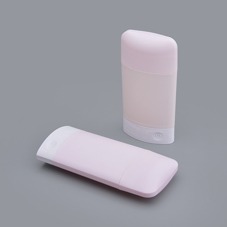 Oval OEM 50g 65g 75g Pink PP Empty Bottle Solid Rods Sunscreen Stick Bottle Deodorant Stick Container