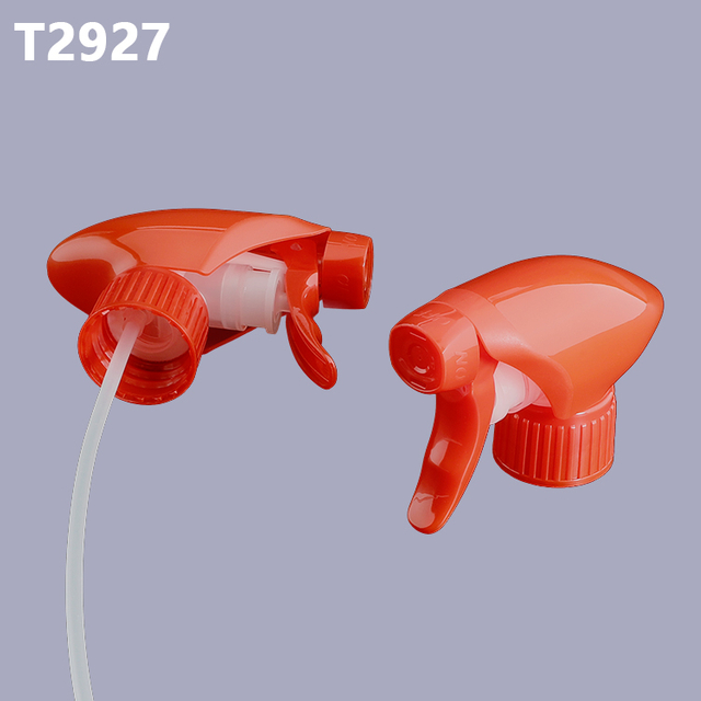 China Factory Supply Custom Chemical Fine Mist Professional Hand 28/410 Red Plastic Sprayer Trigger for Cleaning Bottle