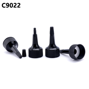 Customized Color Manufacture Wholesale 24mm Long Nozzle Cap Plastic Clear Screw Twist Top Cap,Dropper Nozzle Cap for Bottle