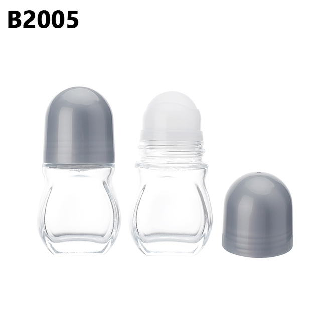 Empty Clear 50mL Custom Color Wholesale Cosmetic Container Packaging 50ml Deodorant Glass Roll on Bottle,Perfume Roll On Bottle