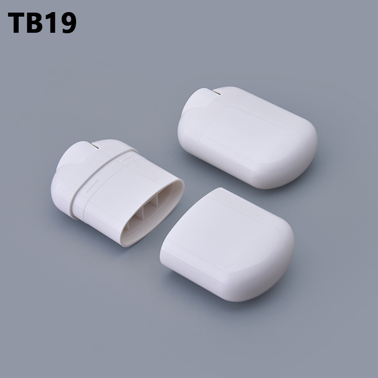 Empty 15g ABS Black White Plastic Flat Oval Deodorant Solid Perfume Stick Roll On Bottle Gel Deodorant Bottle Tube