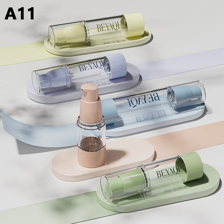 Custom Wholesale Cream 15ml 30ml 50ml Skin Care Plastic Packaging Cosmetic Container Face Cream Airless Lotion Bottle