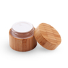 High Quality Glass Storage Jar Bamboo Lid Face Cream 30g 50g Bamboo Cosmetic PP Glass inside Jar with Bamboo Lid 