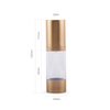 Personal Care Cosmetic Packaging AS PP PE 15/30/50ML Transparent Airless Pump Bottle Cosmetics Gold