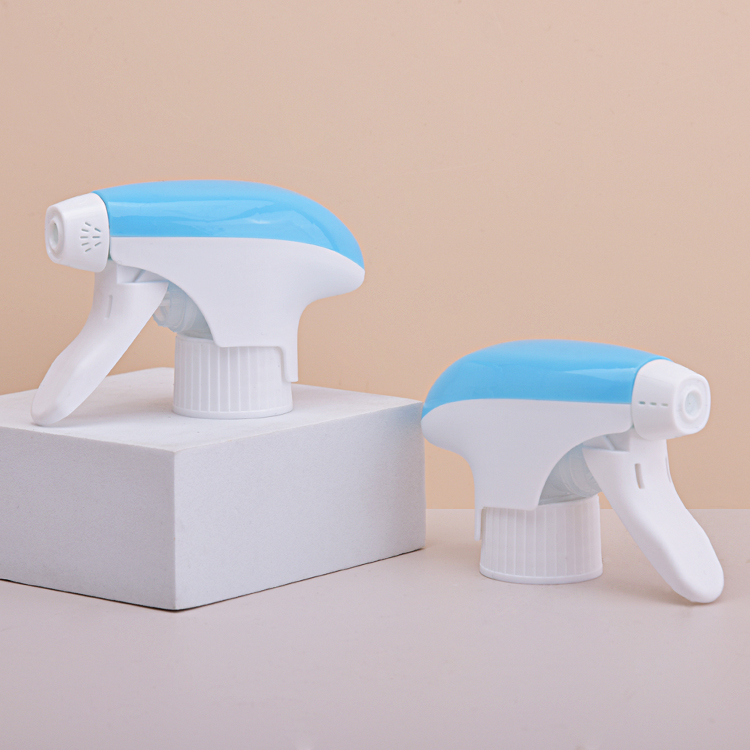 Free Sample Chemical Resistant Blue White 28/410 28/400 Ratchet Foam Nozzle Trigger Sprayer for Detergent Chemical
