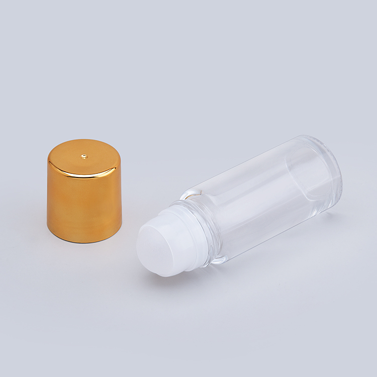 30ml 50ml Cylinder Roll on Deodorant Essential Oil Clear Transparent Perfume Glass Roll on Roller Bottle
