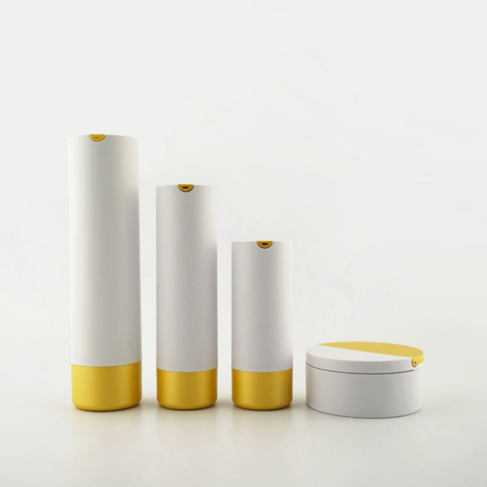 30ml 50ml 100ml White Green Yellow Skin Care Cosmetic Lotion Pump Rotary Plastic Bottles with Replaceable inner