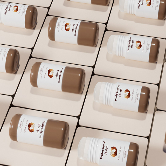 Custom Sunstick Solid Perfume Deodorant Packaging Stick Container Round Twist Up Deodorant Roll on Packaging 30ml 50ml