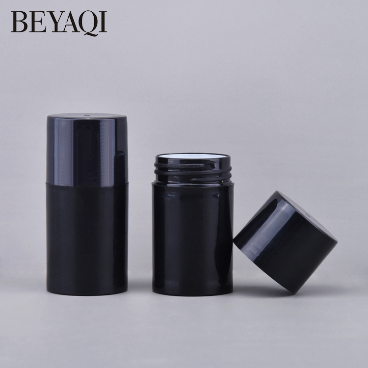 Round Twist Up Plastic Deodorant Tube 30g Black White Clear PP PE Empty Plastic Deodorant Stick Container