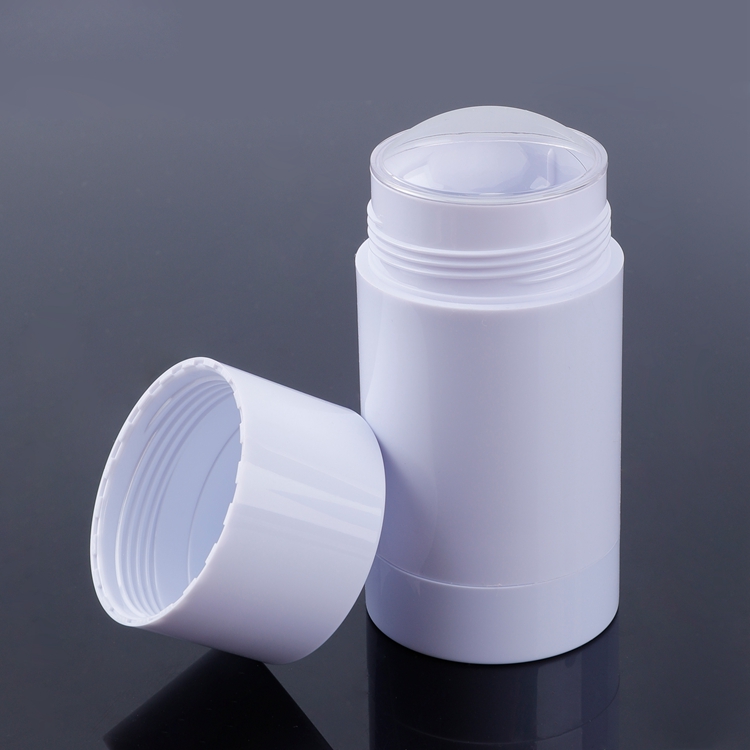 Replaceable Rotatable Twist Up Write Black Pink Round Shape Frosted Matter AS PETG 15g 30g 50g 75g Refillable Container Packaging Antiperspirant Deodorant Stick Empty