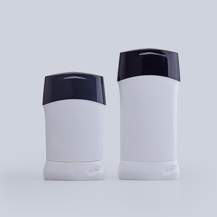 Custom Logo 50g 76g PP PE Plastic Empty Deodorant Stick Flat Tube Round Twist Up Stick Deodorant Stick Bottle