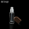 Custom Logo Luxury 15ml 20ml 30ml 40ml Empty Square Clear Transparent Frosted Foundation Glass Lotion Bottle