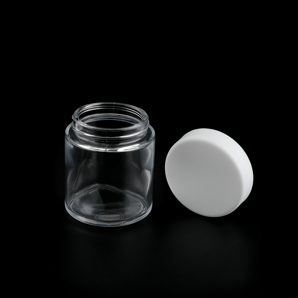 Custom Packaging Printed 30ml 50ml 80ml 100ml Smell Proof Jar Straight Sided Glass Jars Child Resistant Glass Jar With CRC Lid