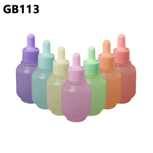 30ml New Design Luxury Empty Round Shape Skin Care Essential Oil Face Serum Cosmetic Packaging Glass Dropper Bottle