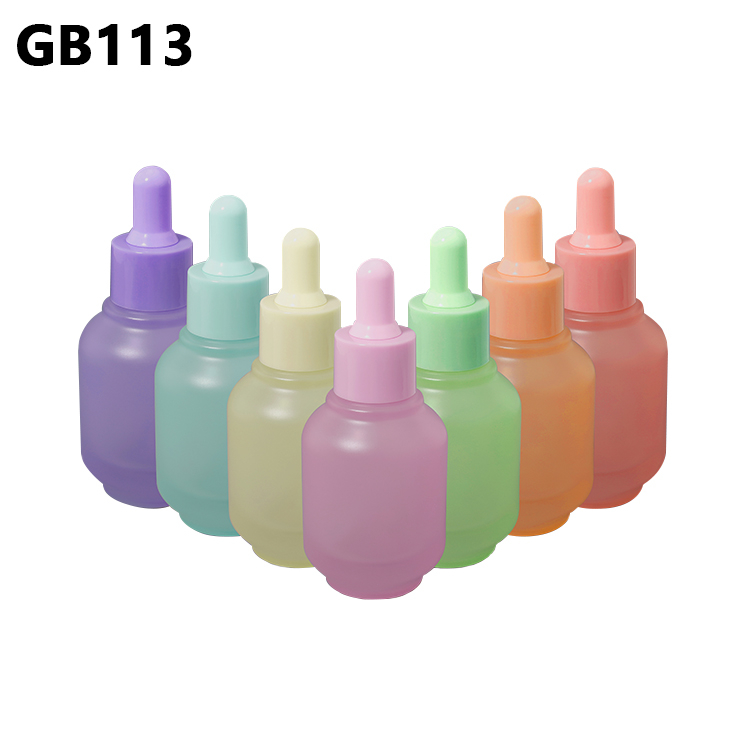 30ml New Design Luxury Empty Round Shape Skin Care Essential Oil Face Serum Cosmetic Packaging Glass Dropper Bottle