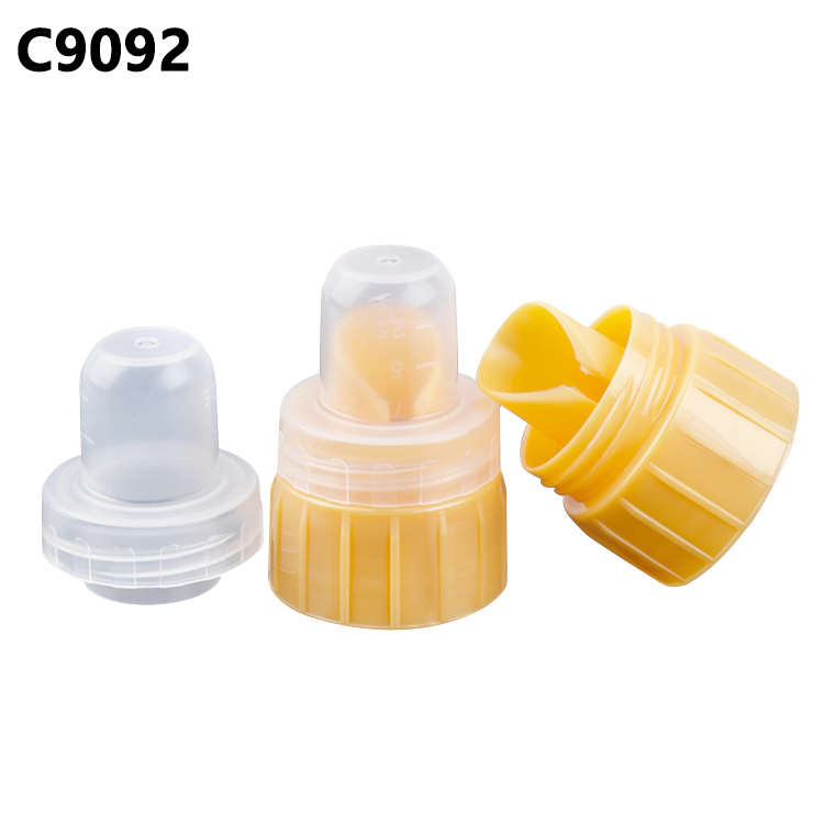 Wholesale Private Label PP Manufacture 38mm Double Wall Liquid Screw Plastic PCR Laundry Detergent Cap,Laundry Detergent Bottle Cap